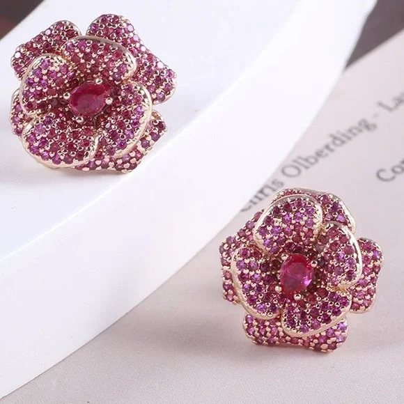 KATE SPADE ♠️ NEW YORK 🌹 Rosy Stud Earrings - Picture 4 of 8